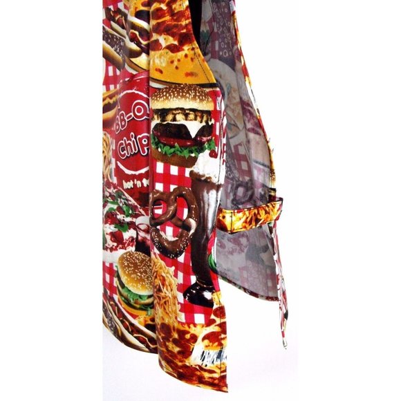 Smock Apron Junk Food Kids Lot of 2 Popcorn Pretzel Hamburger Fries Soda Coated - Picture 3 of 4
